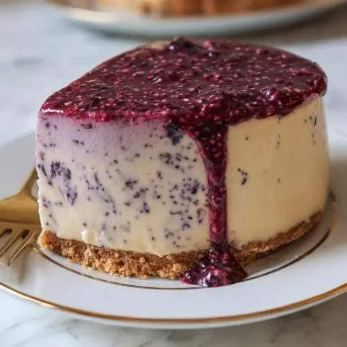 Mulberry and Earl Grey Cheesecake