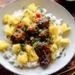 Pineapple Chicken with Coconut Rice.