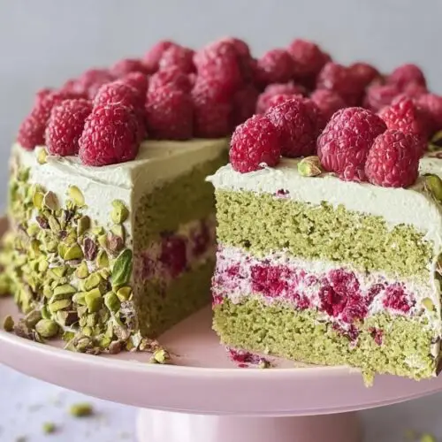 Pistachio Raspberry Cake