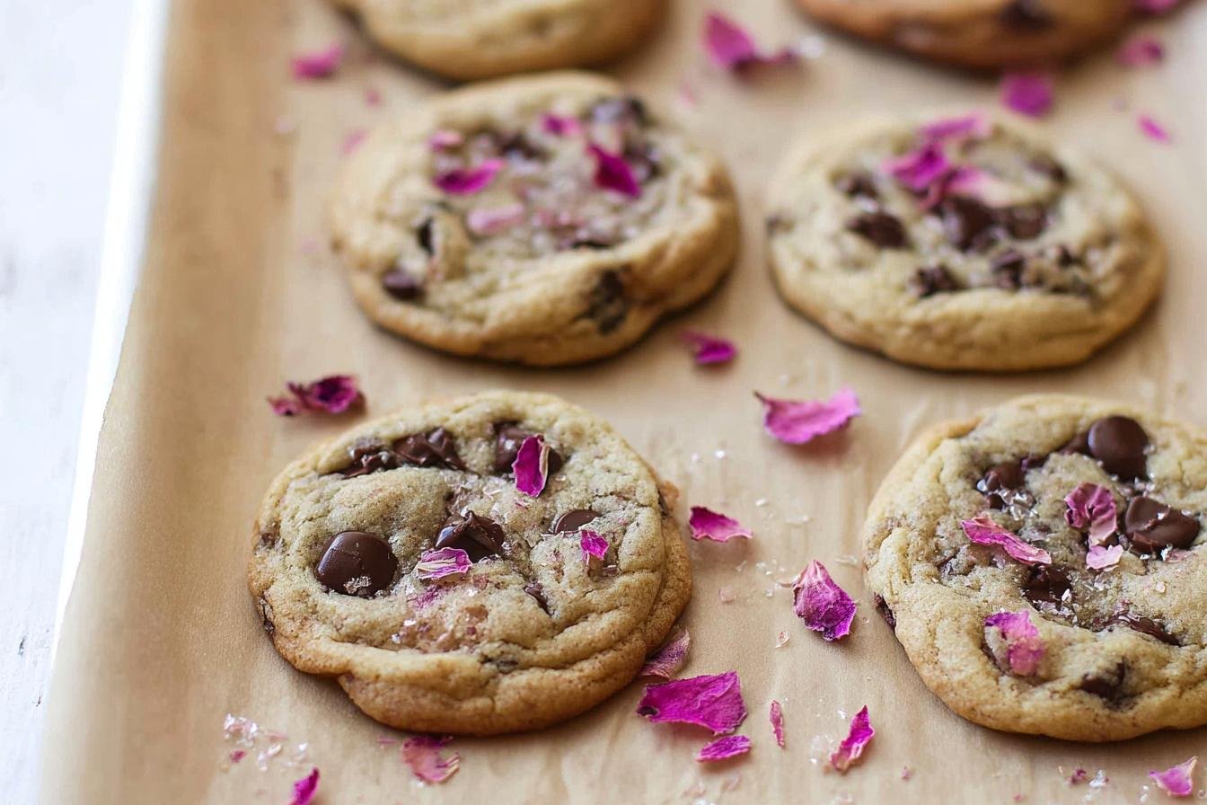 Rose Chocolate Chip Cookies