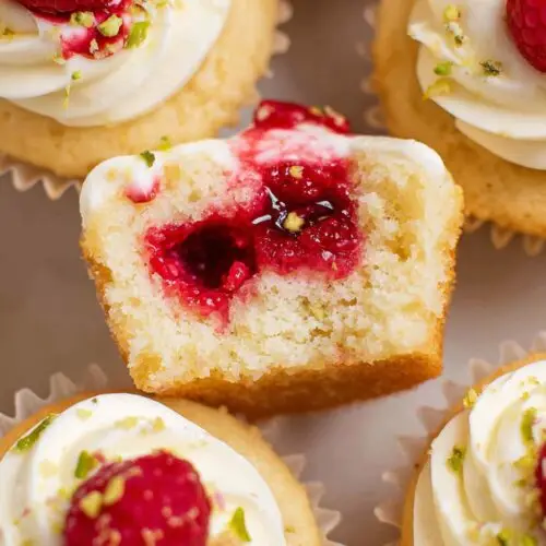 Scratch Lemon Raspberry Cupcakes