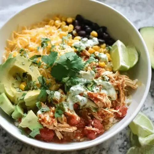 Slow Cooker Chicken Burrito Bowl