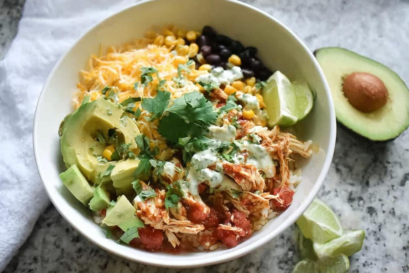 Slow Cooker Chicken Burrito Bowl