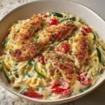 Spring Mouthwatering Boursin Orzo Bake