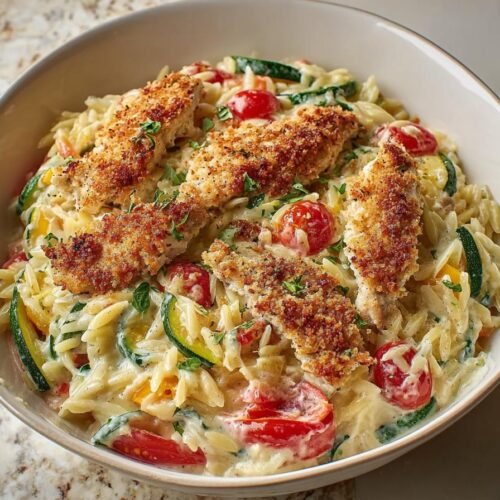Spring Mouthwatering Boursin Orzo Bake