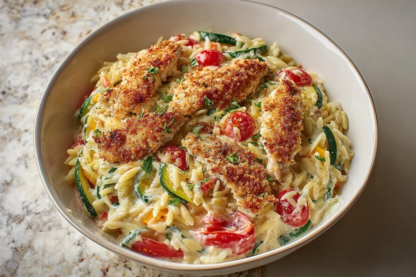 Spring Mouthwatering Boursin Orzo Bake