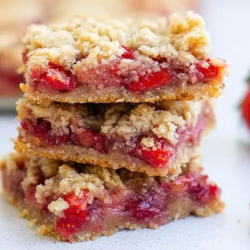 Strawberry Oatmeal Crumble Bars