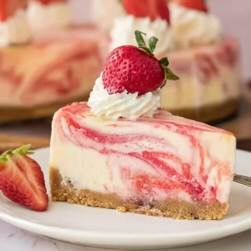Strawberry Swirl Cheesecake