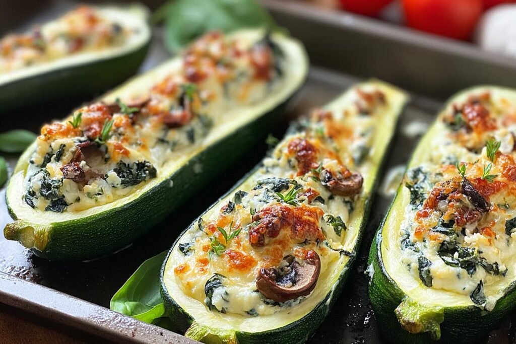 Stuffed Zucchini with Ricotta