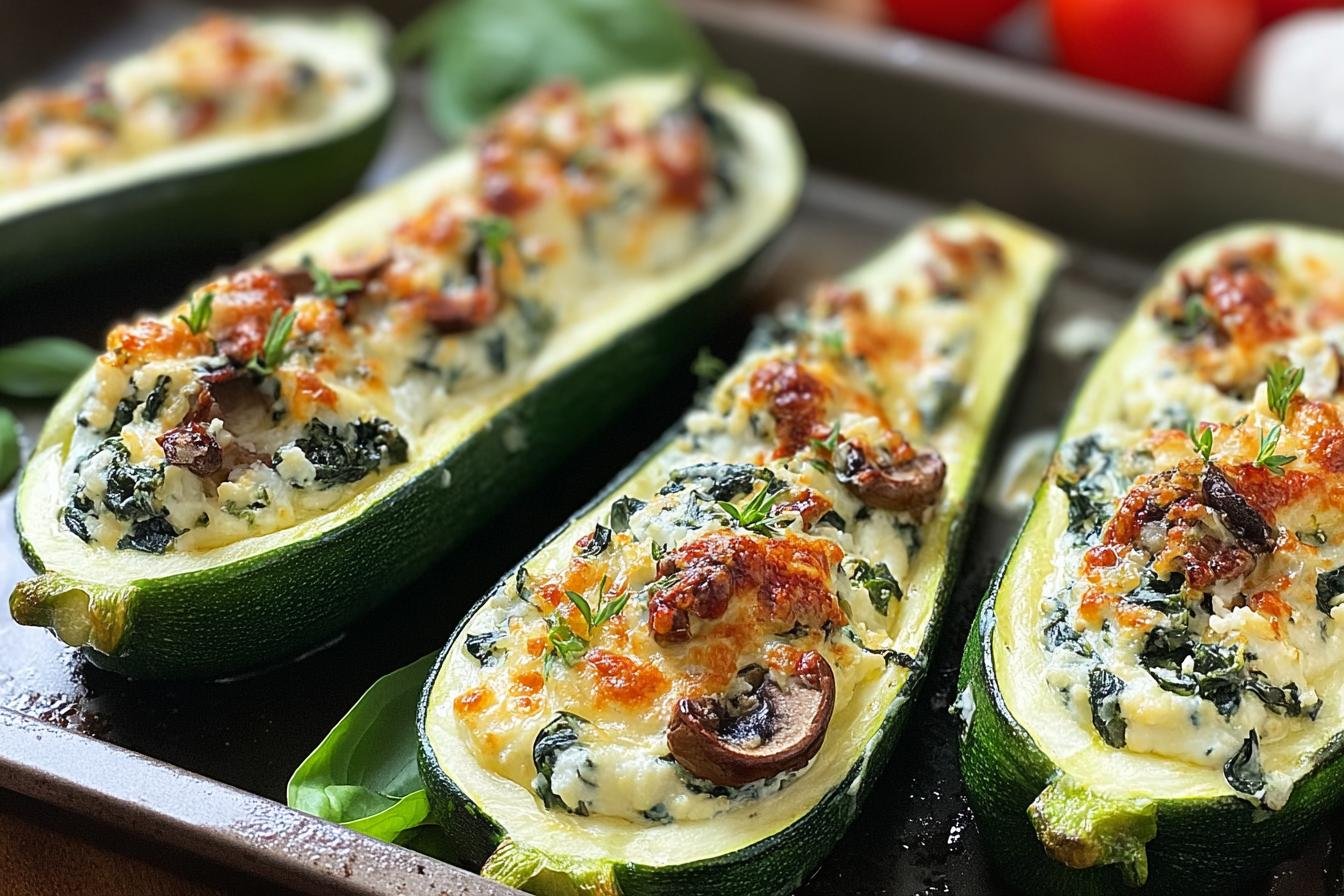 Stuffed Zucchini with Ricotta