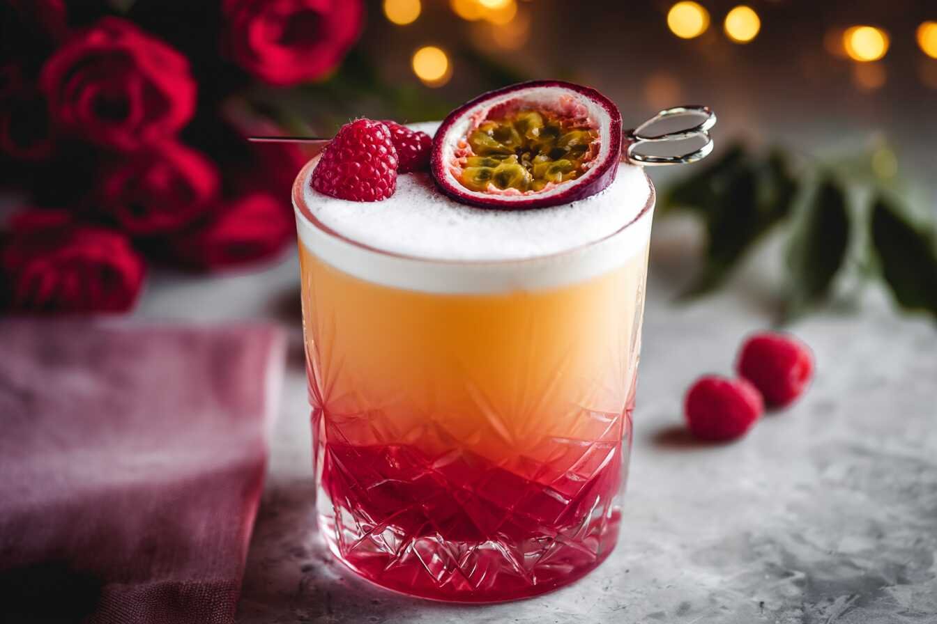 Raspberry Passionfruit Tequila Sour