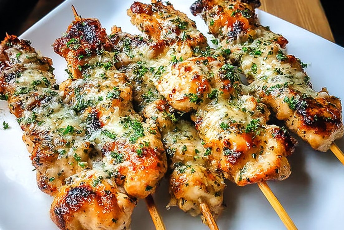 Garlic Parmesan Chicken Skewers: Grill These Flavorful Treats