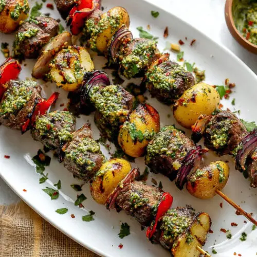 Grilled Chimichurri Steak Kabobs