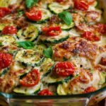 Mediterranean Chicken Zucchini Bake