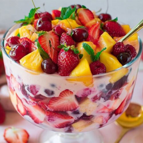 No-Bake Sangria Fruit Trifle