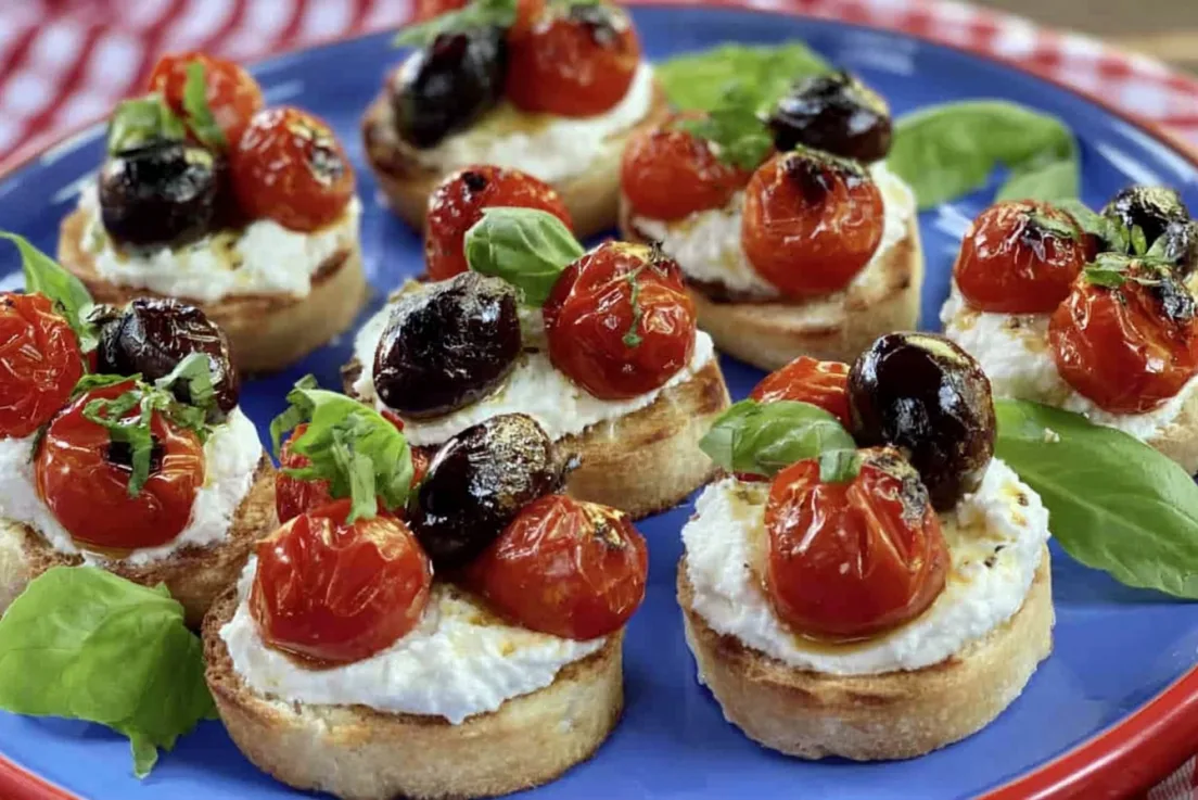 Ricotta Bruschetta with Roasted Tomatoes