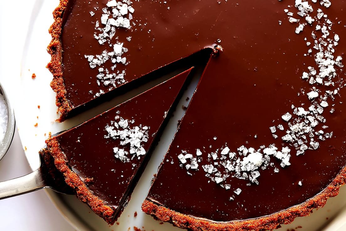 Salted Dark Chocolate Tart