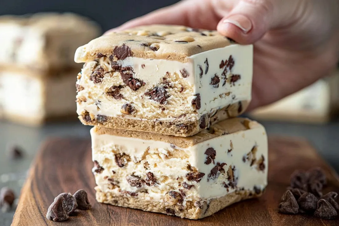 Chocolate Chip Cookie Dough Ice Cream Sandwiches