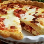 Tomato and Vidalia Onion Pie with Bacon