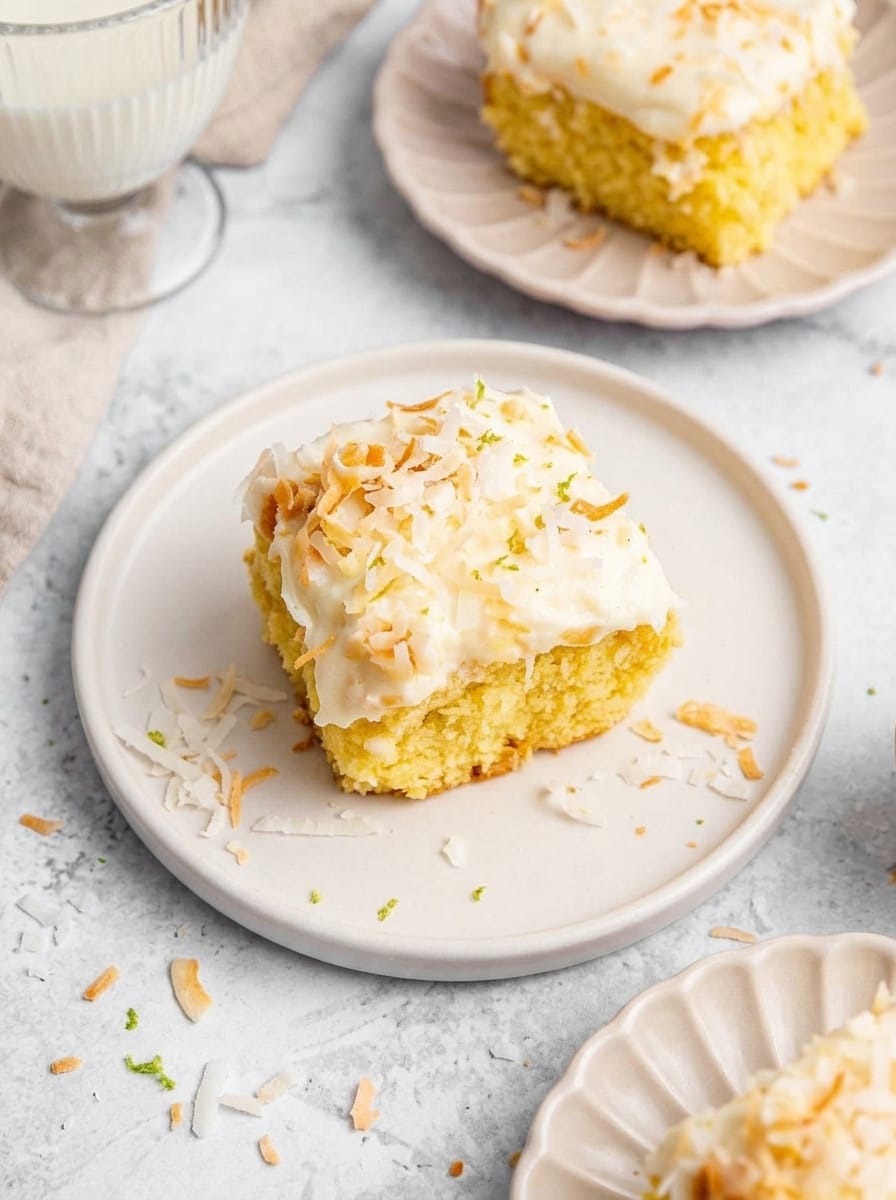 Coconut Sheet Cake with Coconut Cream Cheese Frosting