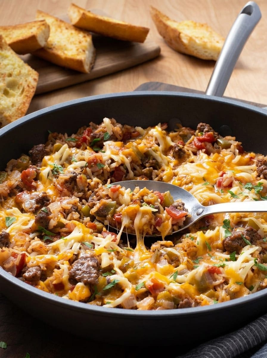 Ground Beef and Rice Skillet